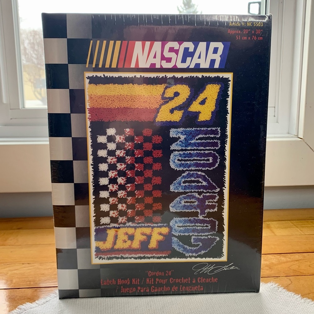 NASCAR Vintage Latch Hook Kit #24 Jeff Gordon Caron 1999 NEW